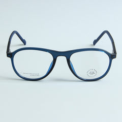 Blue Color Optical Frame with Black Stripe