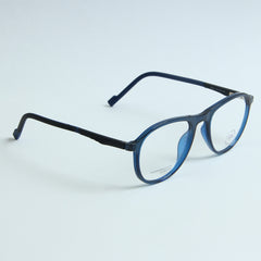 Blue Color Optical Frame with Black Stripe