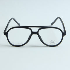 Matt Black Color Optical Frame with Black Stripe