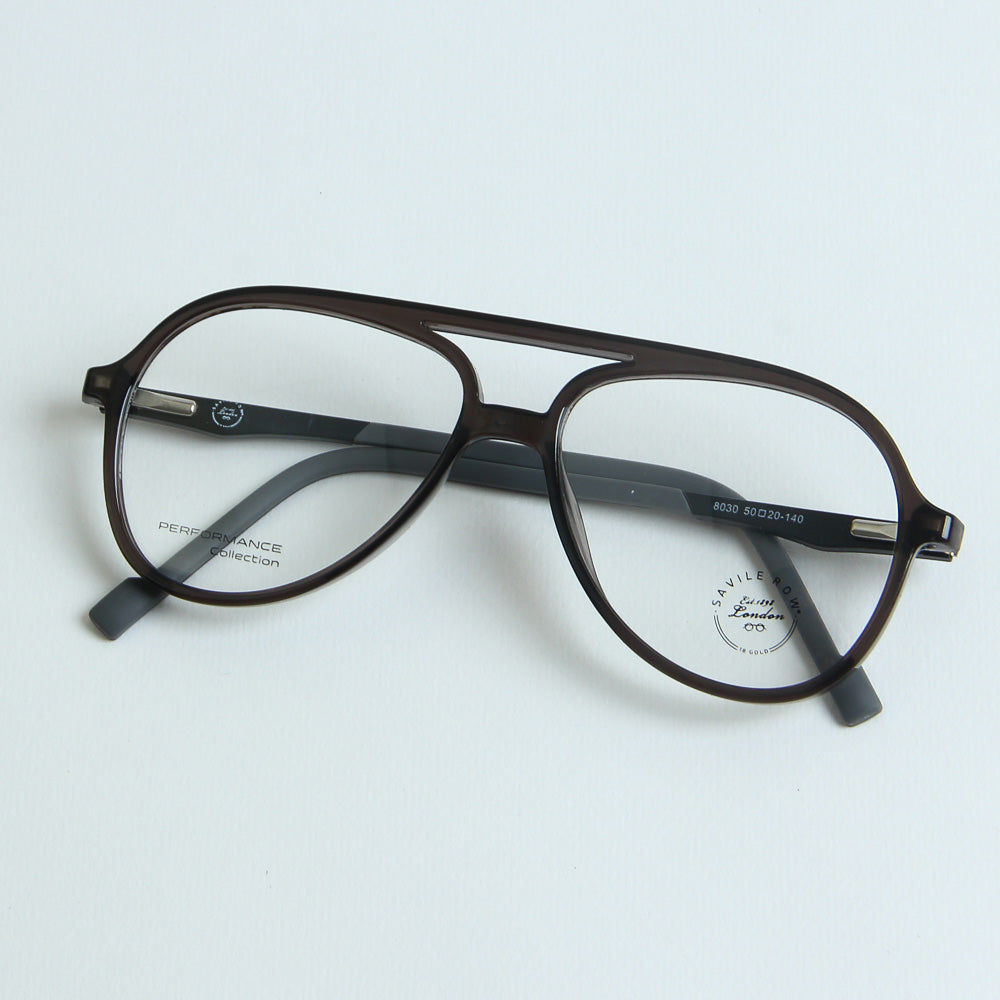 Dark Grey Color Optical Frame with Black Stripe
