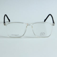 White Optical Frame with Black Stripe