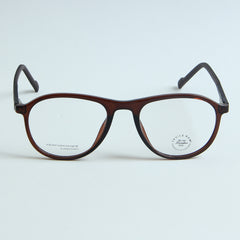 Dark Brown Optical Frame with Black Stripe