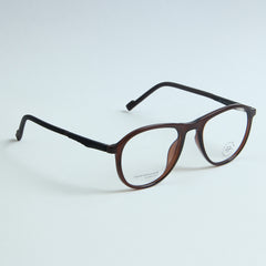 Dark Brown Optical Frame with Black Stripe