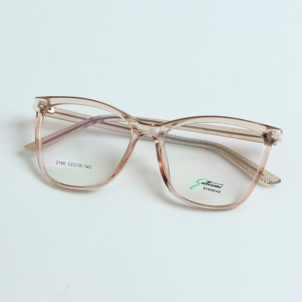 Light Brown Optical Frame with Brown Stripe