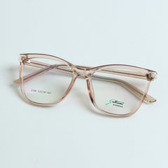 Light Brown Optical Frame with Brown Stripe