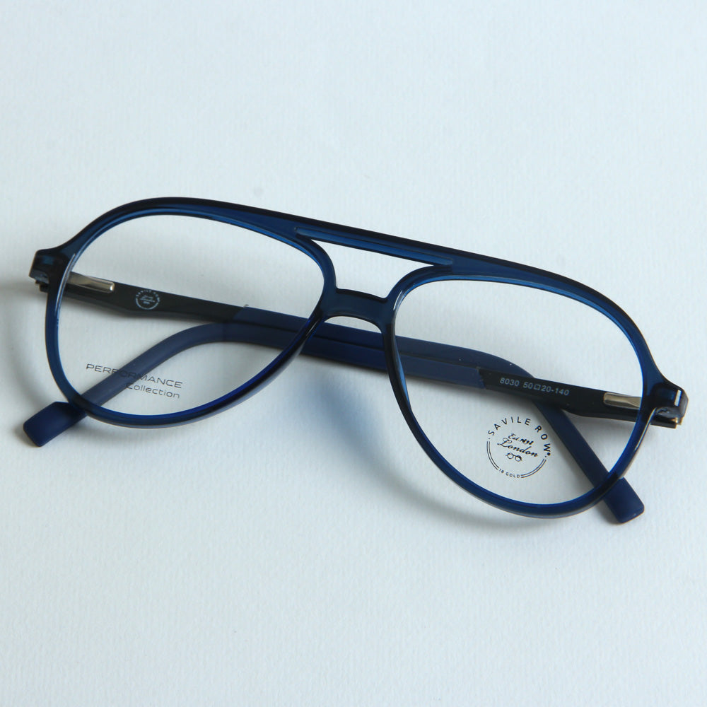 Blue Color Optical Frame with Black Stripe