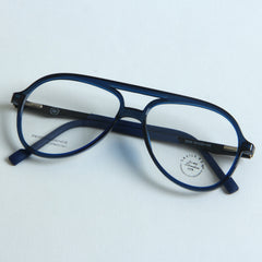 Blue Color Optical Frame with Black Stripe