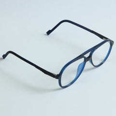 Blue Color Optical Frame with Black Stripe
