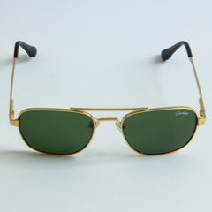 Golden Frame Sunglasses with Green Shade 148