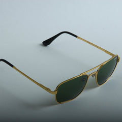 Golden Frame Sunglasses with Green Shade 148