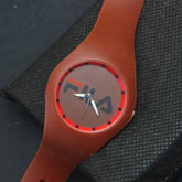 Brown Rubber Strap Fashion Dial FM209 Wrist Watch