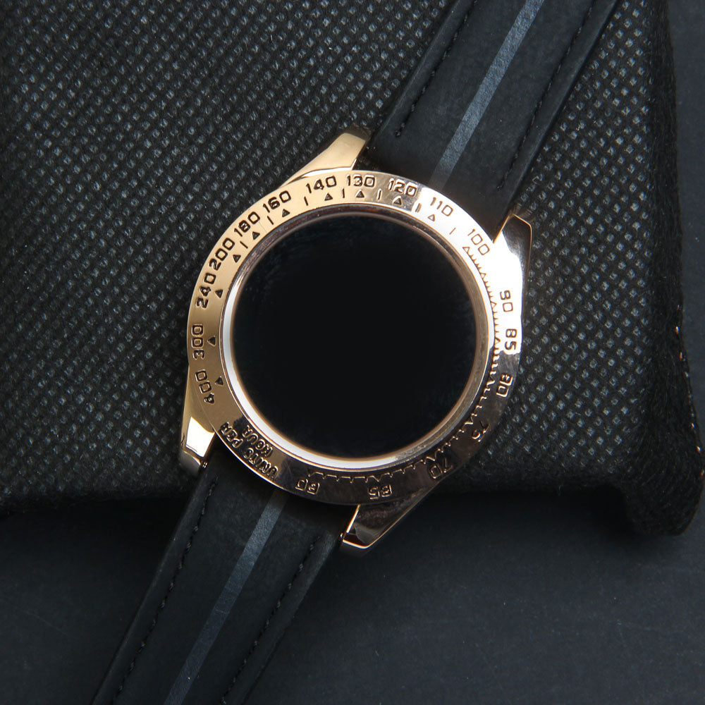 Men's Touch LED Watch Rosegold Dial with Black Straps