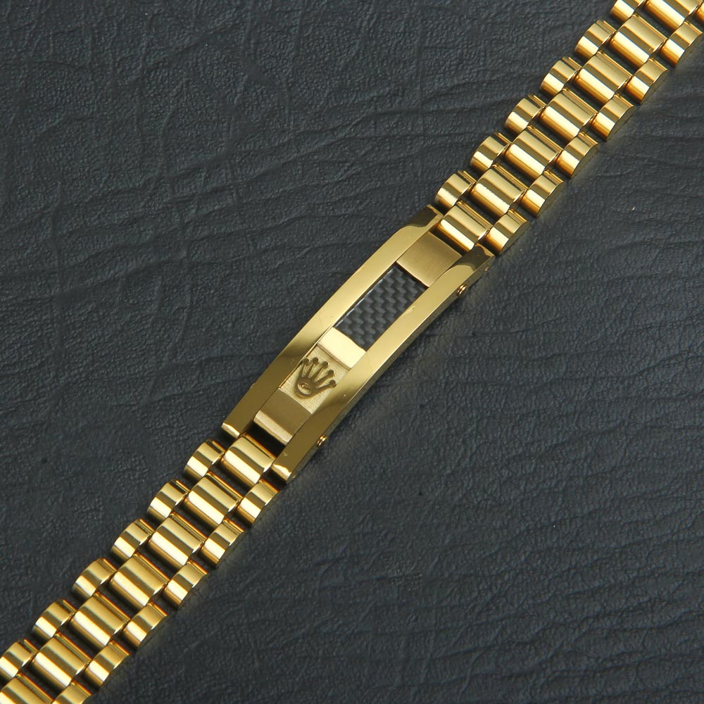 Mens Golden Chain Bracelet R