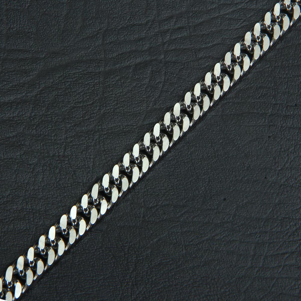 Mens Silver Chain Bracelet 8mm