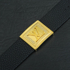 Mens Leather Bracelet Black