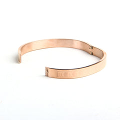 Mens Rosegold Branded Kara Numeric