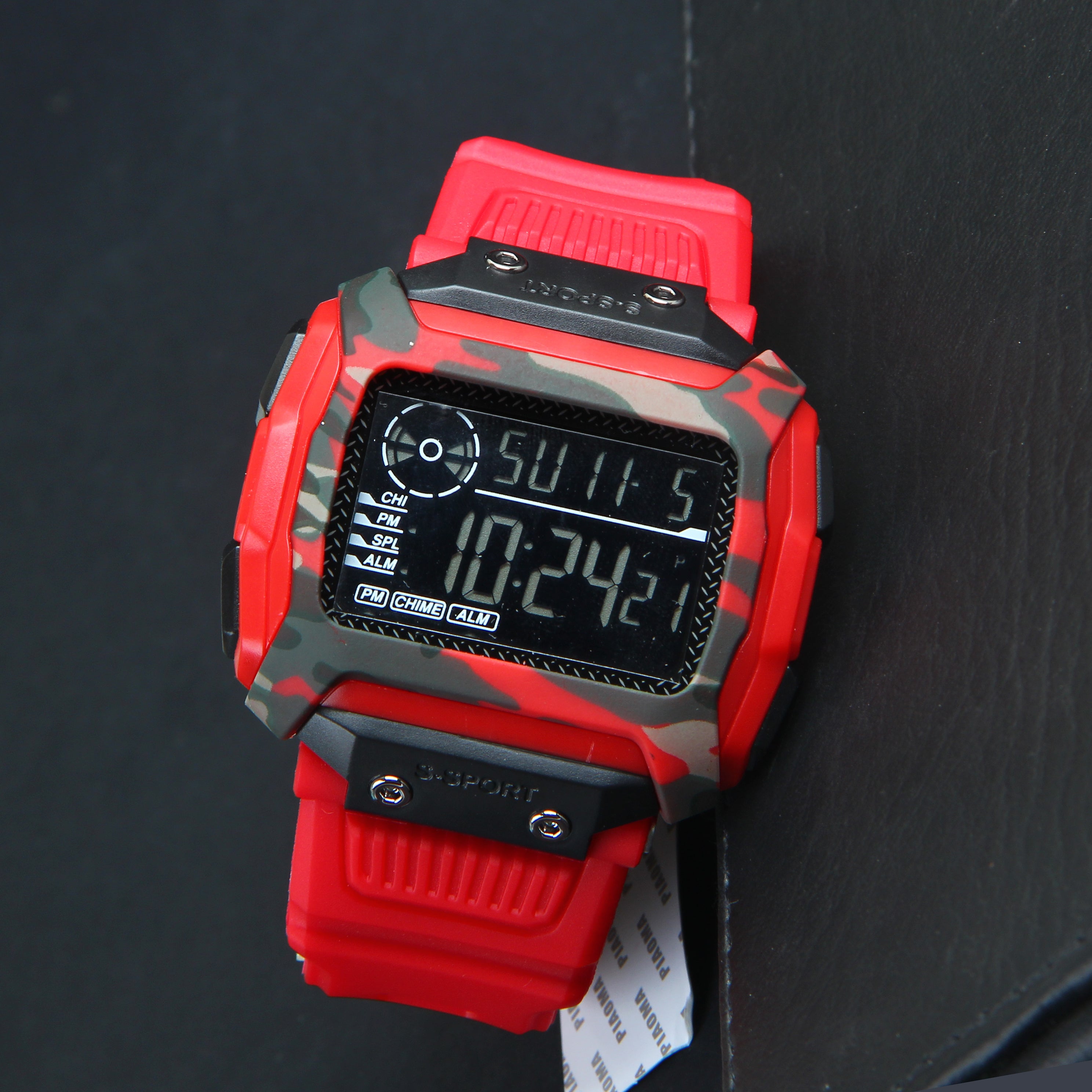 Digital LED Mens Sport Watch Red