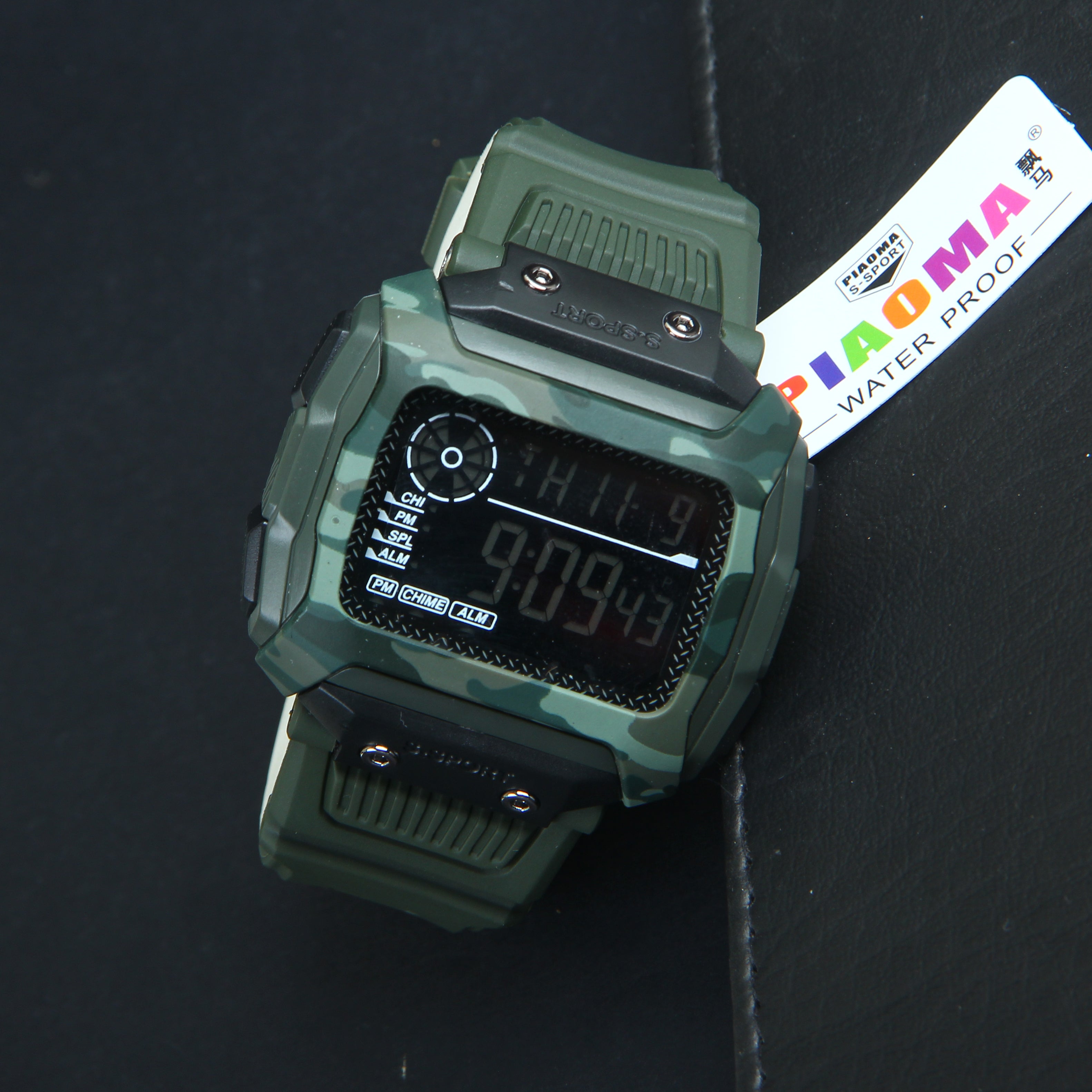 Digital LED Mens Sport Watch Green