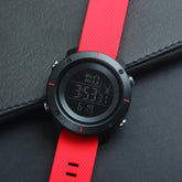 Digital LED Mens Sport Watch Black n Red