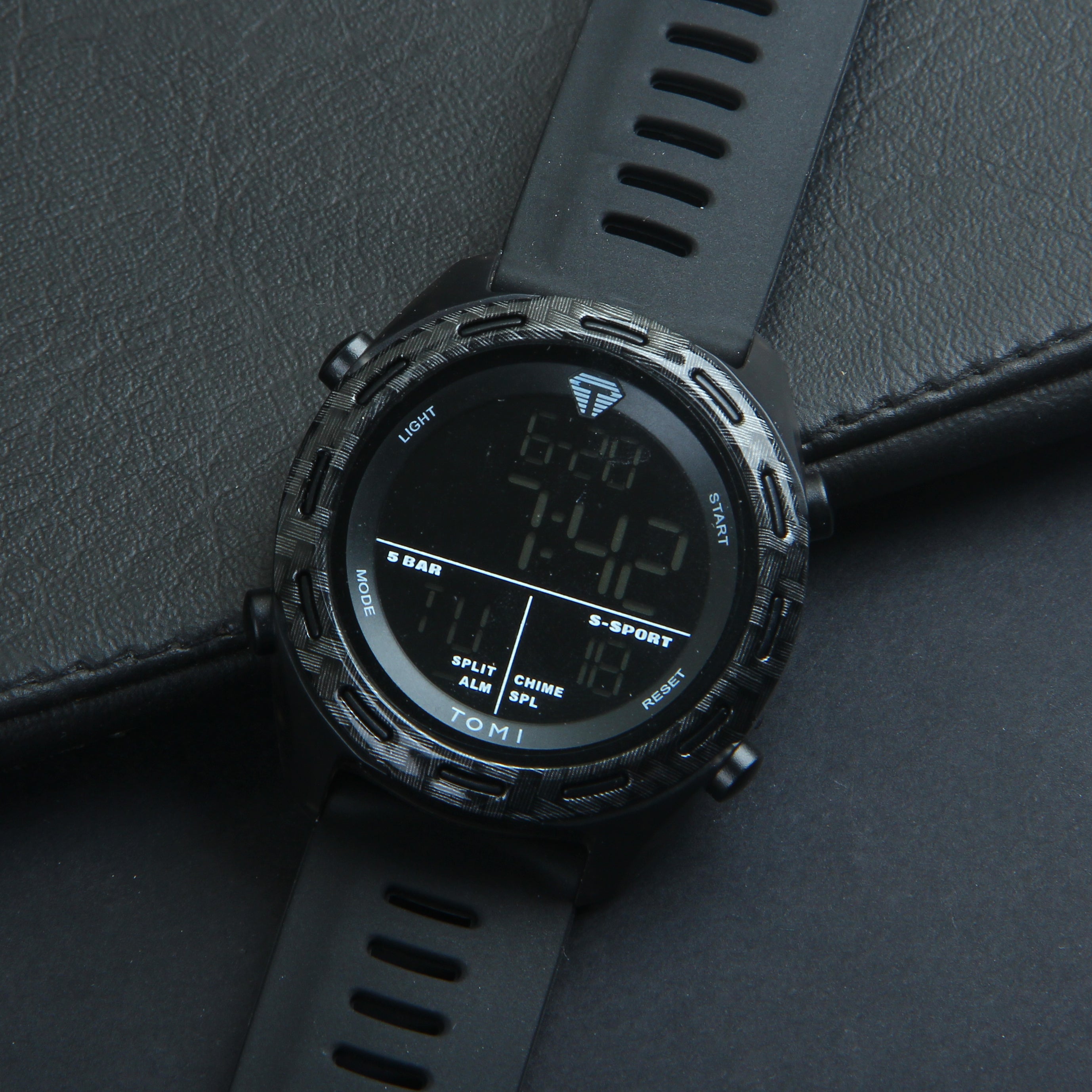 Digital LED Mens Sport Watch Black