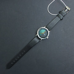Womens Wrist Watch Silver Dial With Black Straps