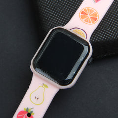 Digital LED Watch Printed Design Pink