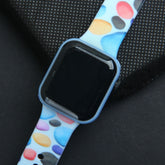 Digital LED Watch Printed Design Cyan