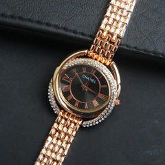 Women Chain Wrist Watch Rosegold
