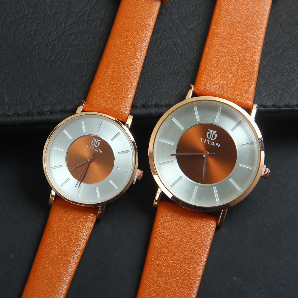 Men-Women Couple Watches Orange
