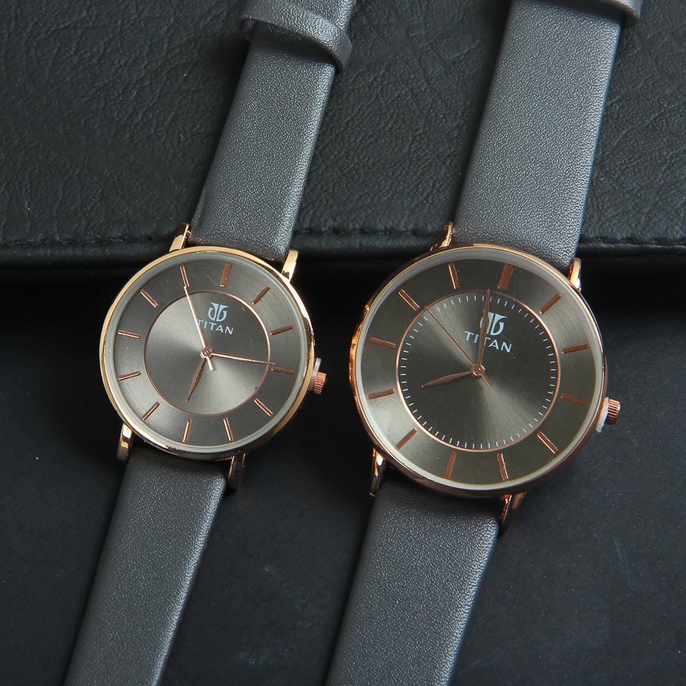 Men-Women Couple Watches Grey