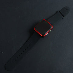 Digital LED Watch Printed Design Black Red