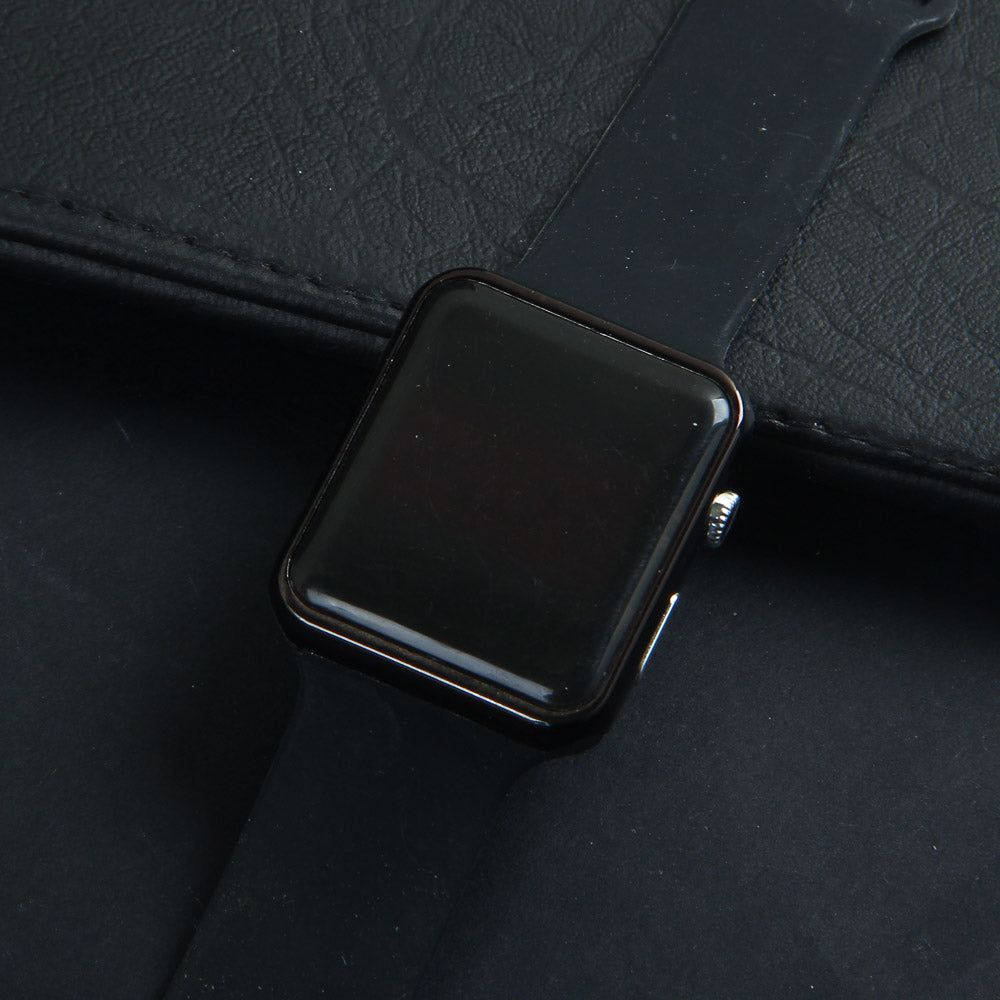 Digital LED Watch Printed Design Black