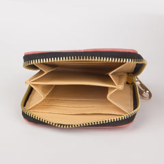 Women Red Leather Wallet Coin Holder - Thebuyspot.com