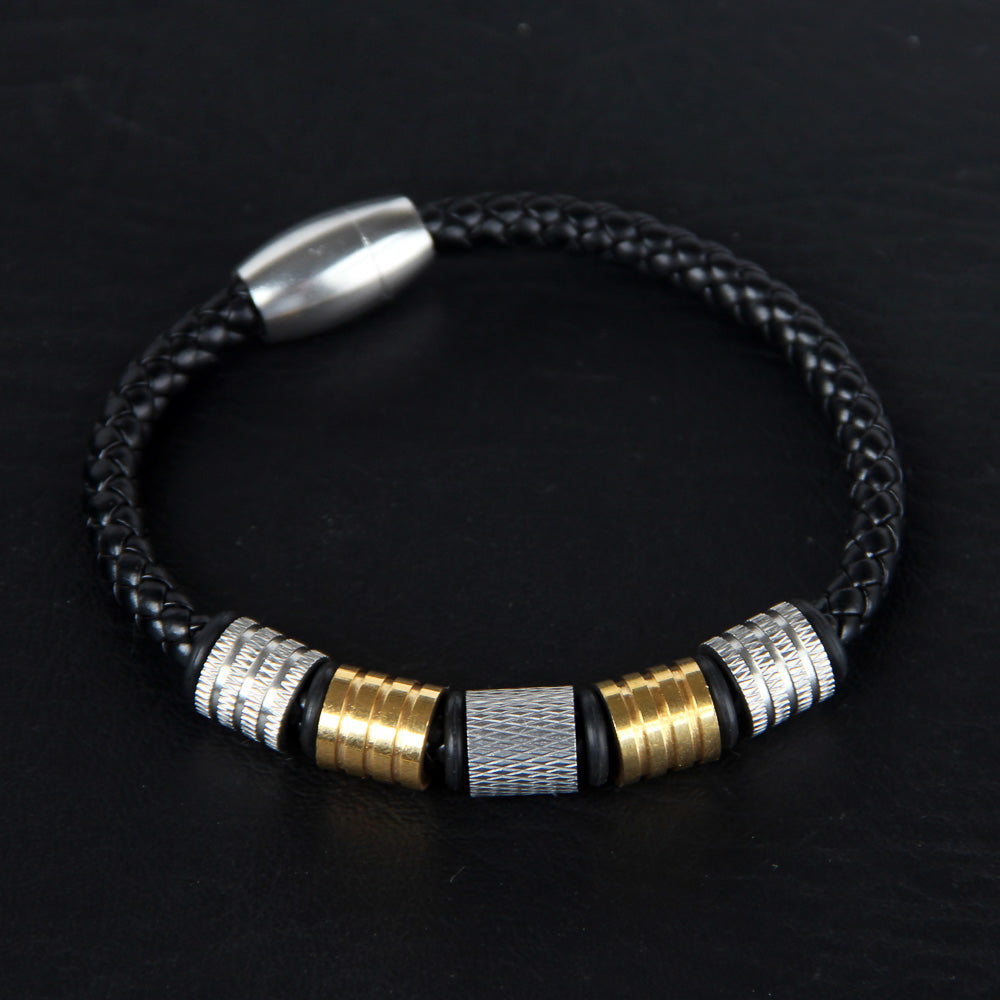 Black Leather Bracelet