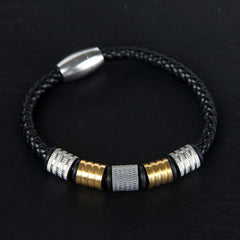 Black Leather Bracelet