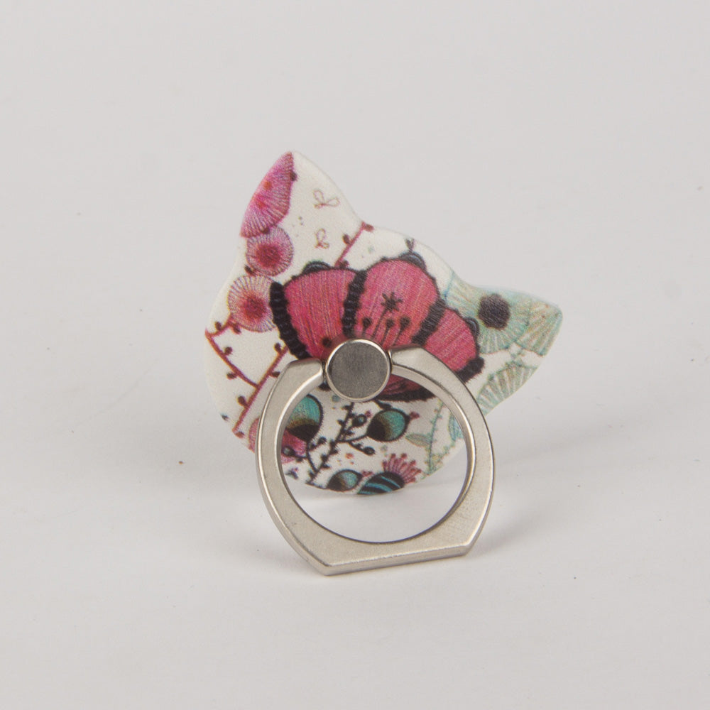 Cat Painted Finger Ring Smartphone Phone Stand Holder