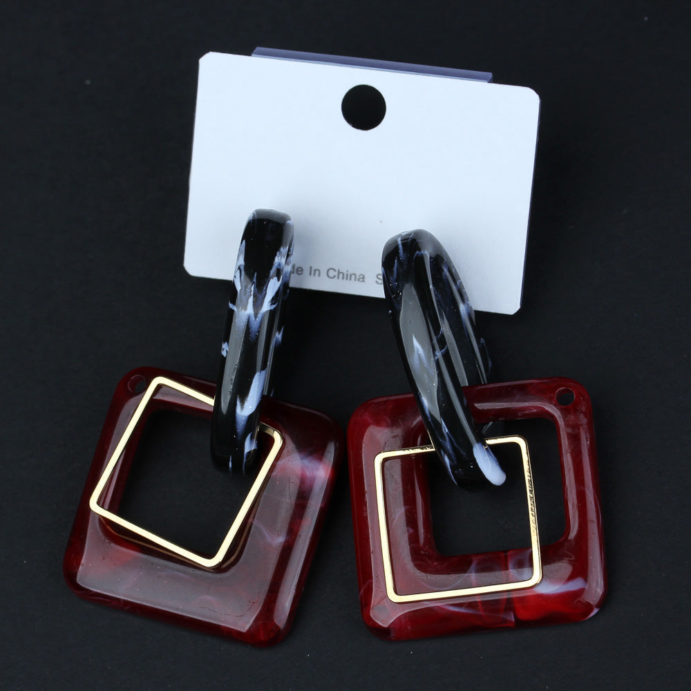 Womens Earring Blue-Red