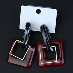 Womens Earring Blue-Red