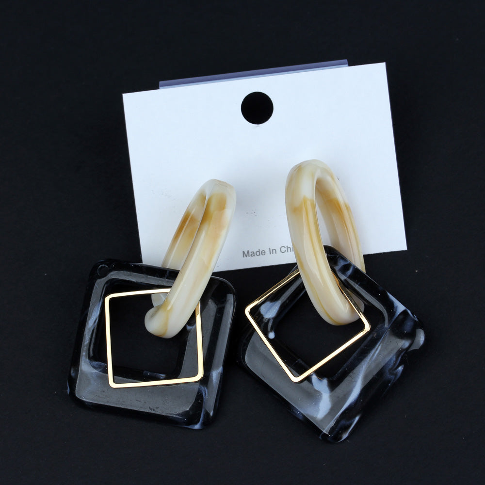 Womens Earring White-Blue