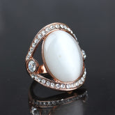 Woman Rose Gold Ring White
