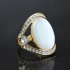 Woman Golden Ring White