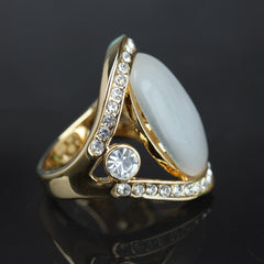 Woman Golden Ring White