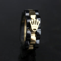 Branded Black n Golden Women Ring