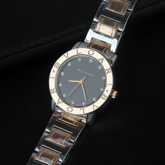 Two Tone Women Chain Wrist Watch Rosegold B