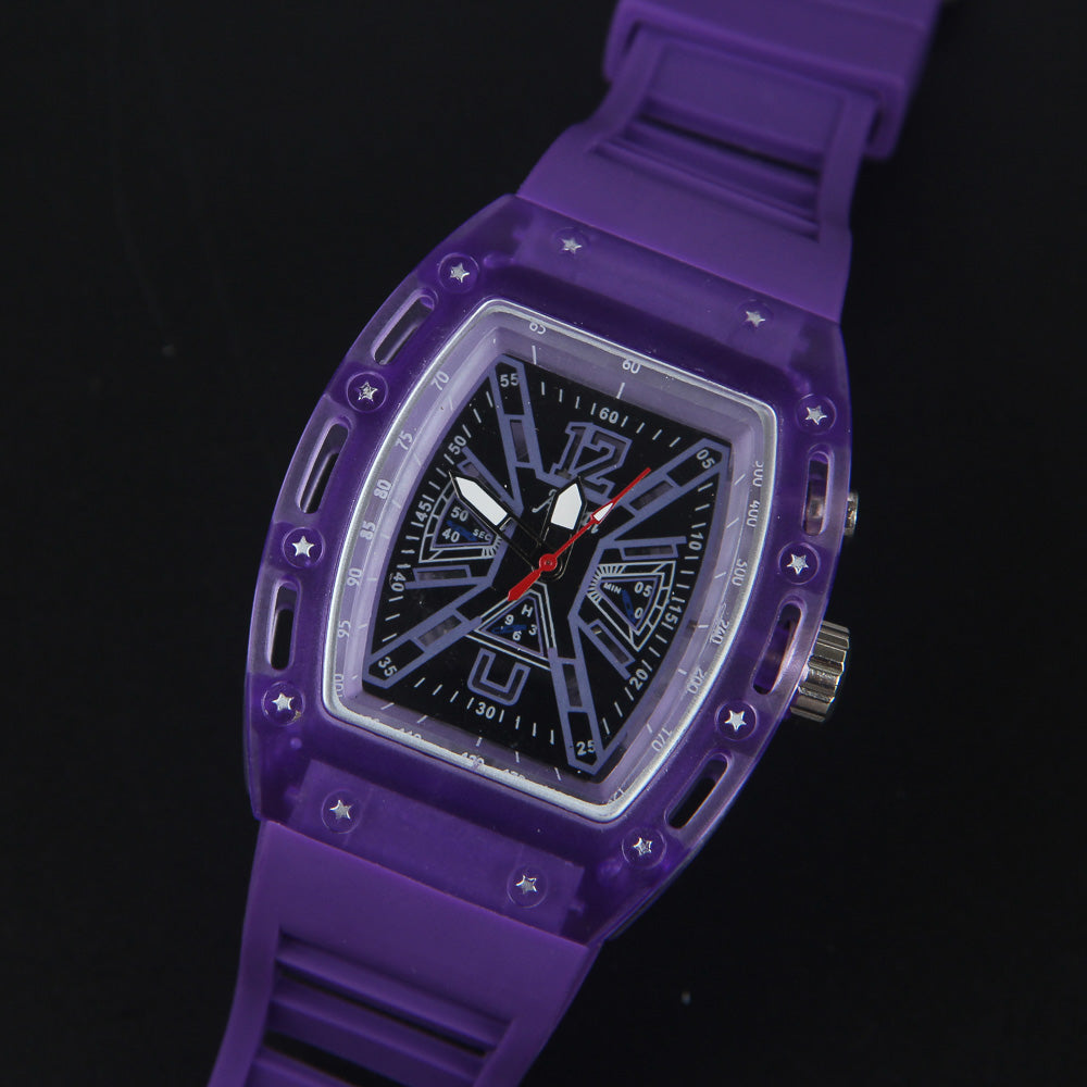 Wrist Watch Purple with Light