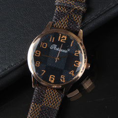 New Wrist Watch Rosegold Dial Brown Straps