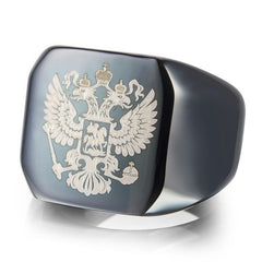 Laser Black Titanium Steel Ring