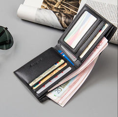 Men Fashion Black Slim Wallet - Thebuyspot.com