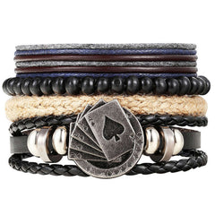 Poker Straight Flush Style Bracelet