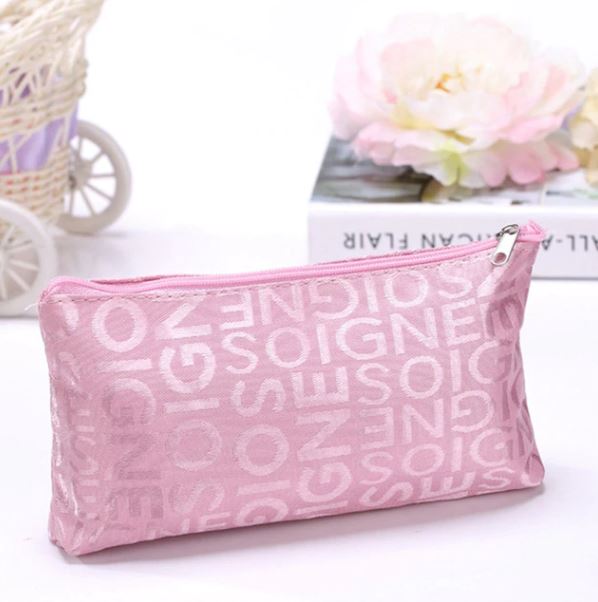 Portable Pink Multifunction Zipper Makeup Bags